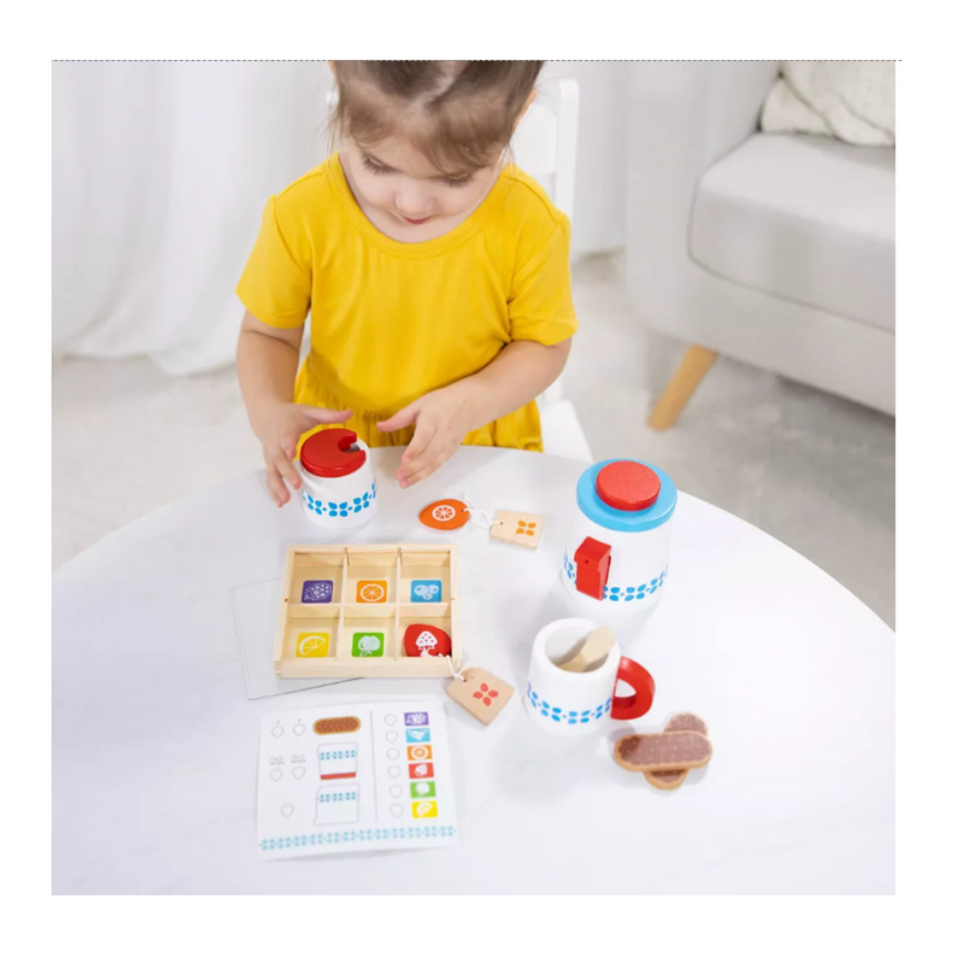 Melissa & Doug Wooden Steep & Serve Tea Set