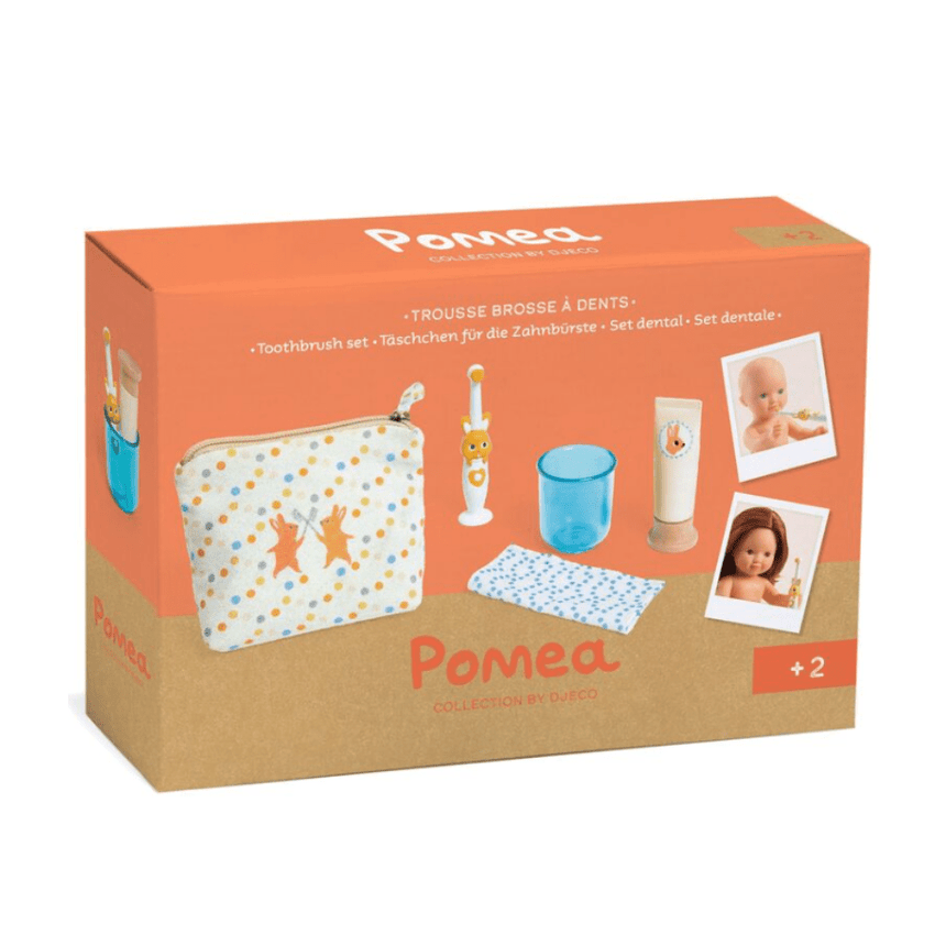 Djeco Lovely Doll Pomea 5 piece Doll Toothbrush Set