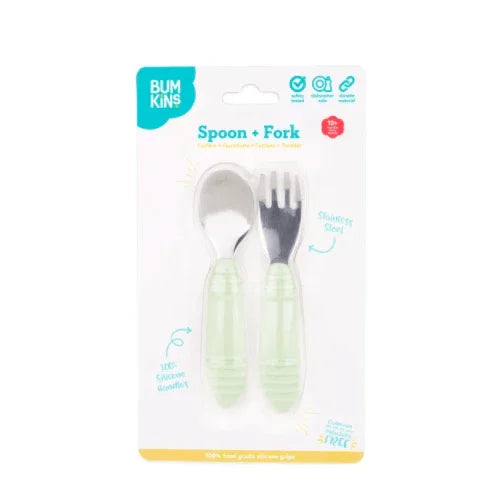 Bumkins Spoon and Fork - Sage