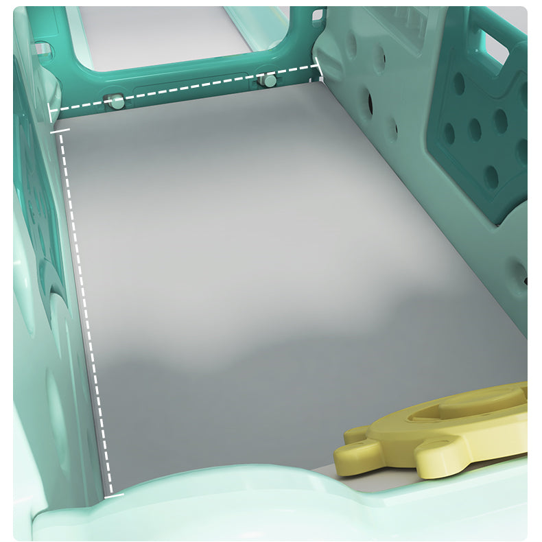 ALL 4 KIDS Lucas Baby Slider and Swing Play Center with Bus - Green