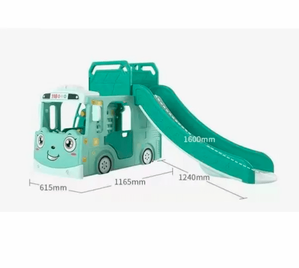 ALL 4 KIDS Lucas Baby Slider and Swing Play Center with Bus - Blue