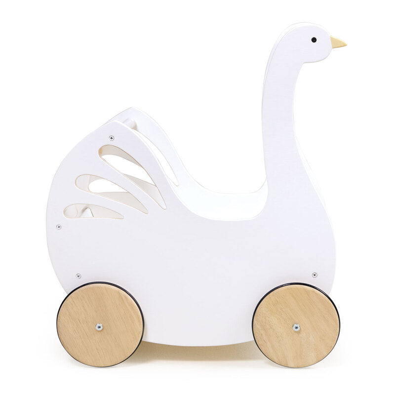 Tender Leaf Toys Doll's Sweet Swan Pram