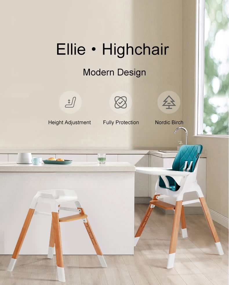 Joy Baby Ellie 2 in 1 Bar Stool Highchair - Grey