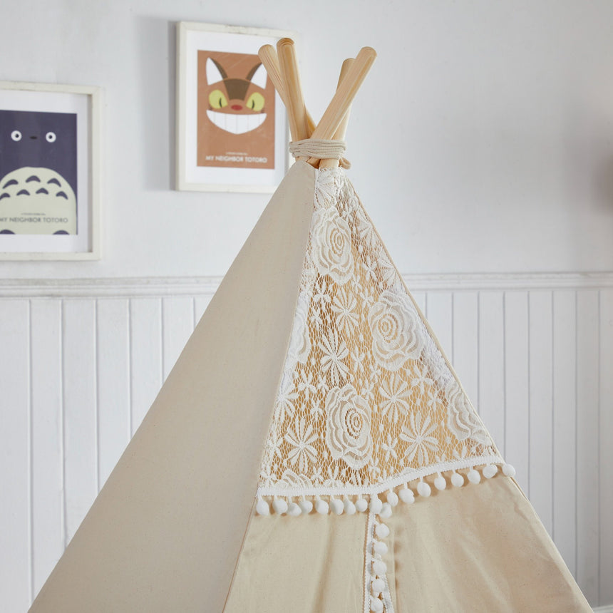 ALL 4 KIDS Della Lace Kids Square Teepee Tent