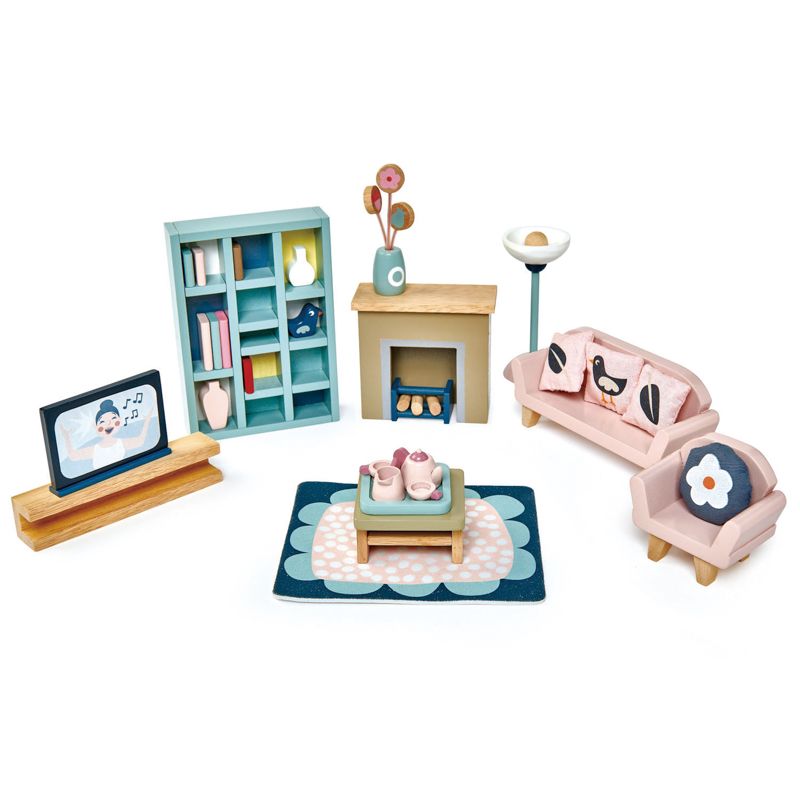 Tender Leaf Toys Dovetail Dollhouse Sitting Room Set