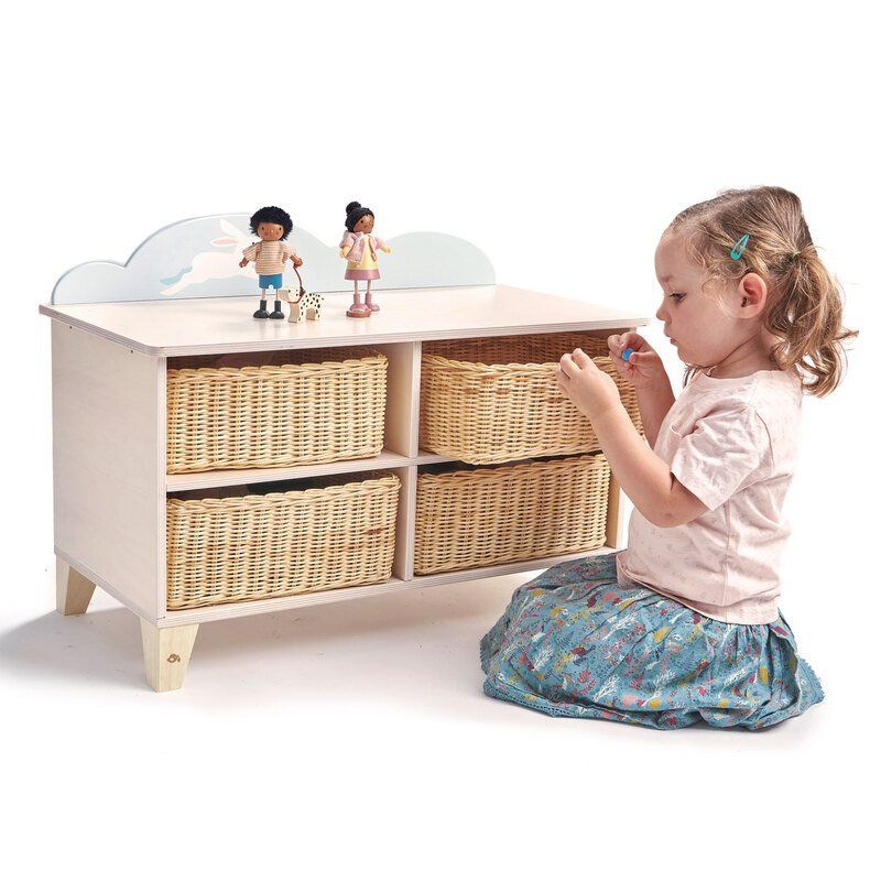 Tender Leaf Toys Kids Wooden Bunny Storage Unit