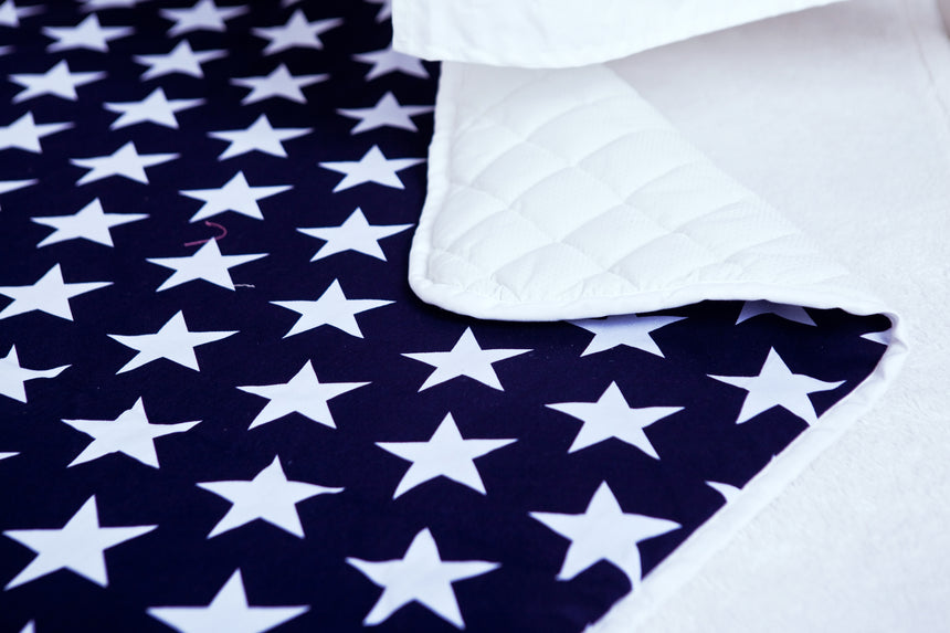 ALL 4 KIDS Liam Large Cotton Canvas Kids Blue Star Teepee Tent