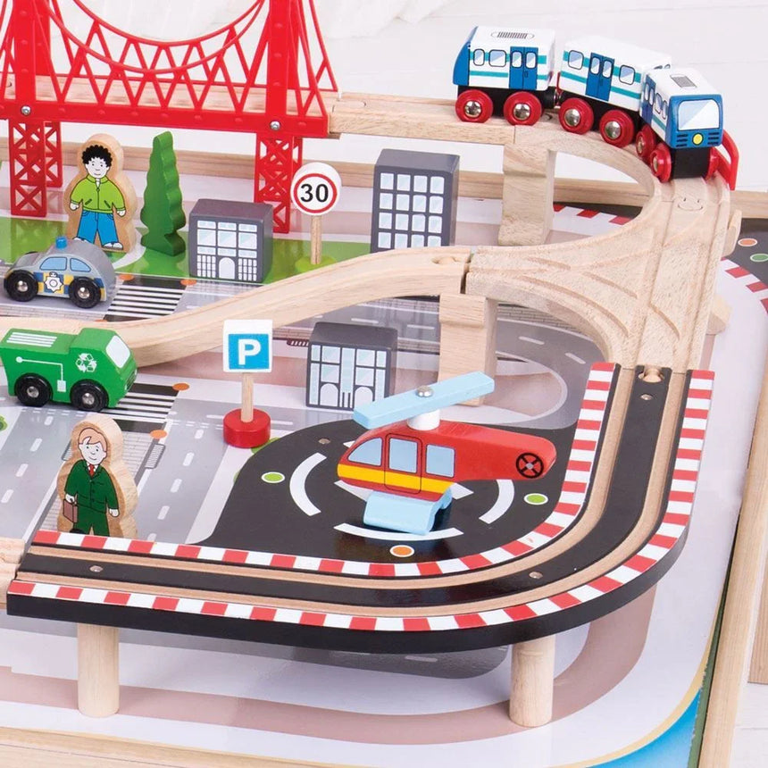Bigjigs Rail City Train Set and Table