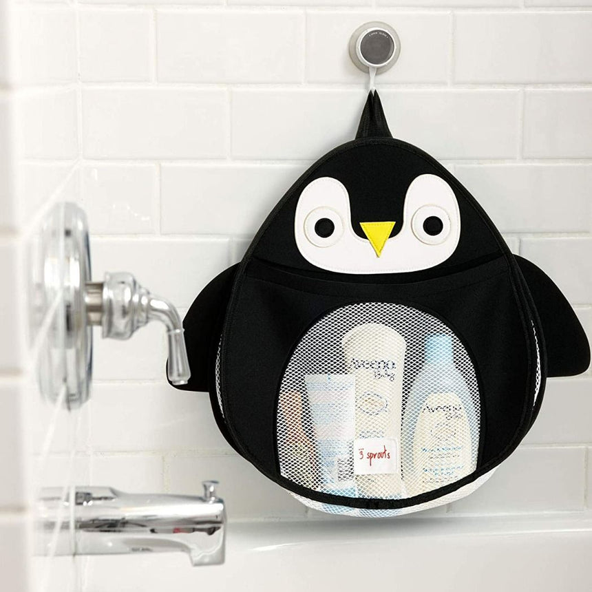 3 Sprouts Bath Storage - Black Penguin