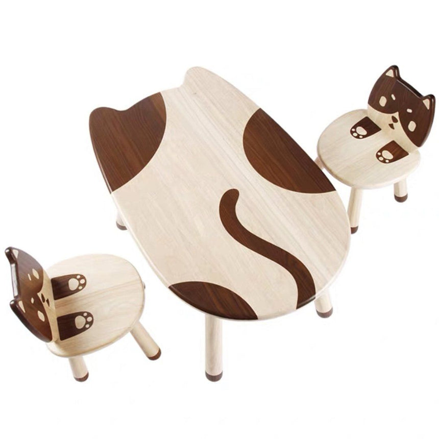 All 4 KIDS My Little Kitten Solid Timber Table and Chair Set