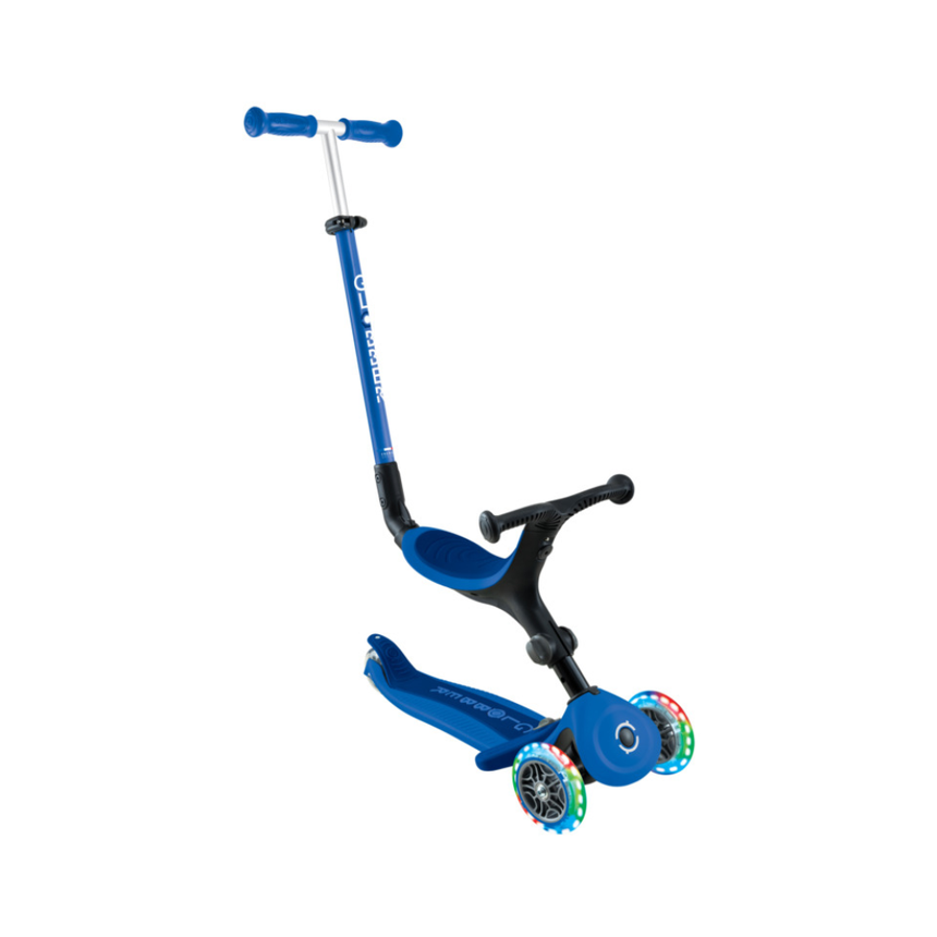 Globber GO UP ACTIVE Scooter with Lights - Navy Blue/ Dark Blue