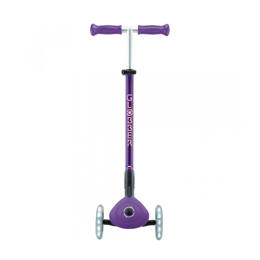 Globber Primo FOLD PLUS LIGHTS Scooter - Purple/ Pastel Pink