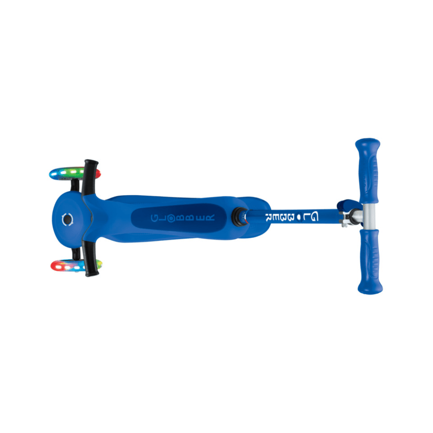 Globber Go Up Sporty Lights Convertible Scooter - Navy Blue/ Dark Navy Blue