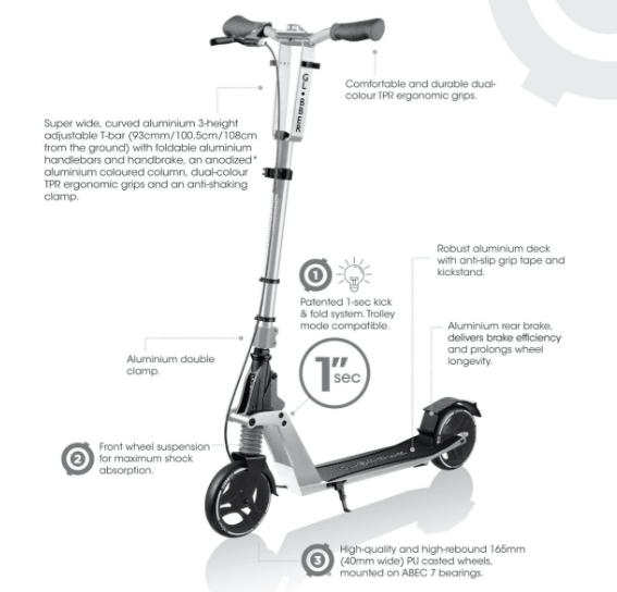 GLOBBER One K165 BR Titanium Scooter