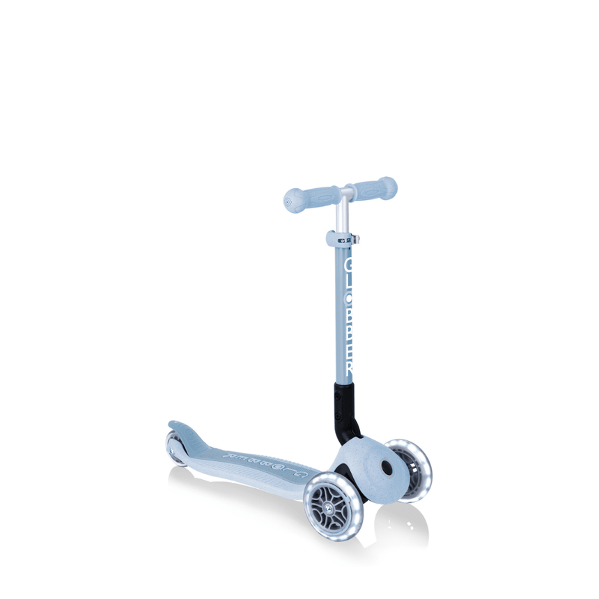 Globber ECOLOGIC JUNIOR Foldable Scooter with Lights - Blueberry