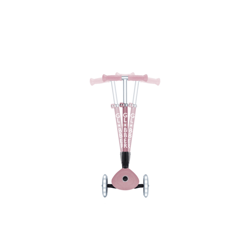 Globber ECOLOGIC JUNIOR Foldable Scooter with Lights - Berry