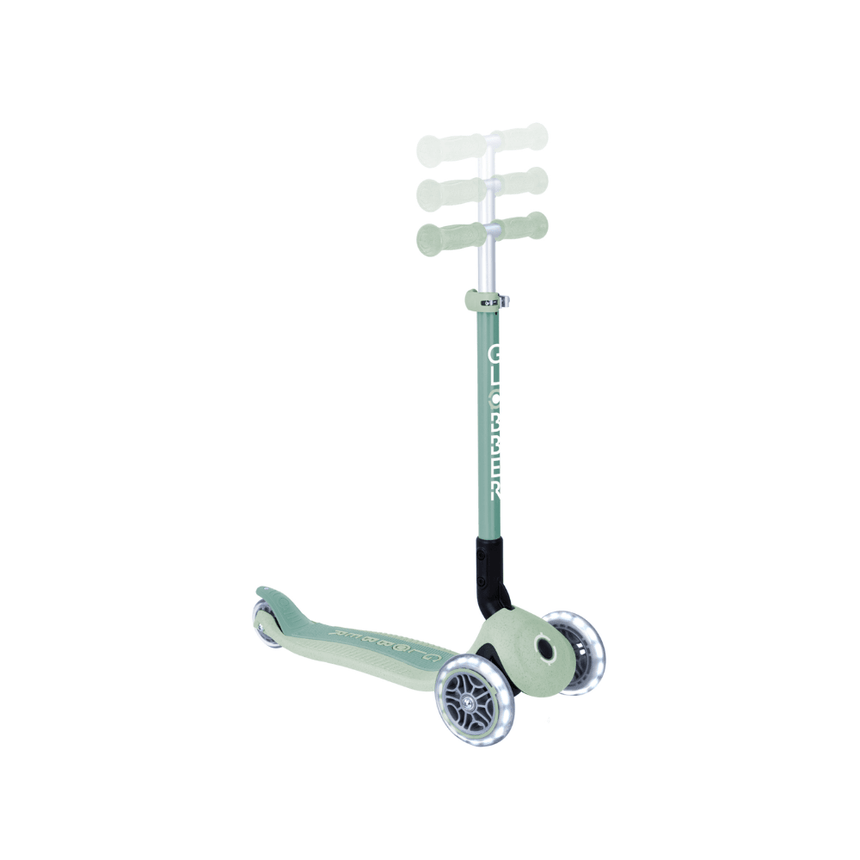 Globber ECOLOGIC PRIMO Foldable Scooter with Lights - Pistachio