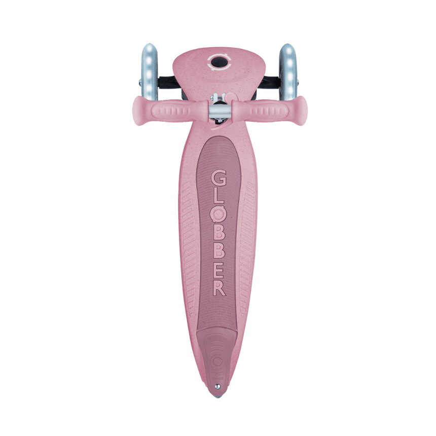 Globber ECOLOGIC PRIMO Foldable Scooter with Lights - Berry