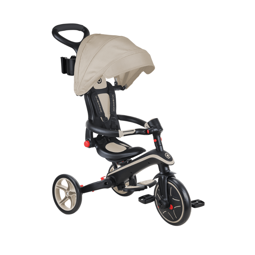 Globber EXPLORER 4 in 1 Foldable Trike - Taupe