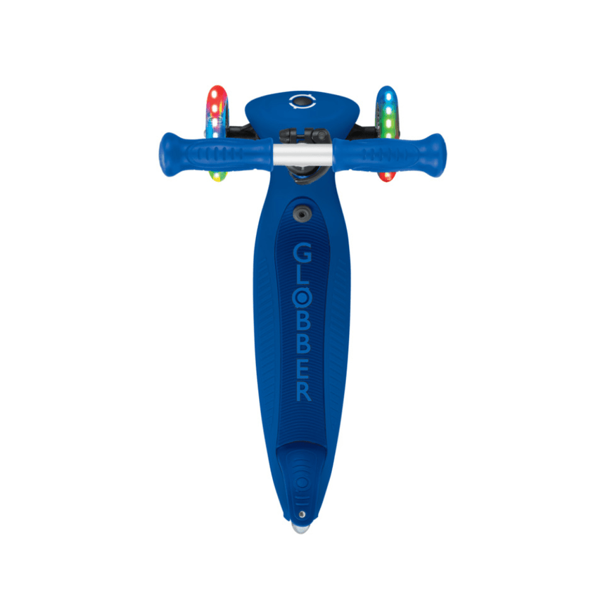 Globber GO UP ACTIVE Scooter with Lights - Navy Blue/ Dark Blue