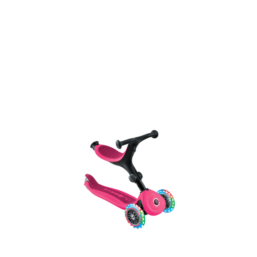 Globber GO UP ACTIVE Scooter with Lights - Fuchsia/ Dark Pink