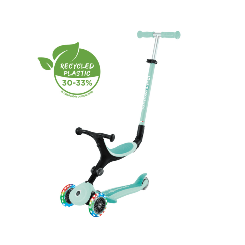 Globber GO UP ACTIVE Scooter with Lights - Mint /Dark Mint