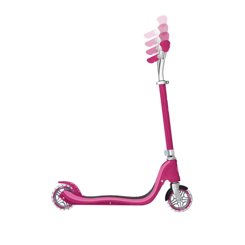 Globber FLOW 125 Wcooter with Light Up Wheels - Ruby
