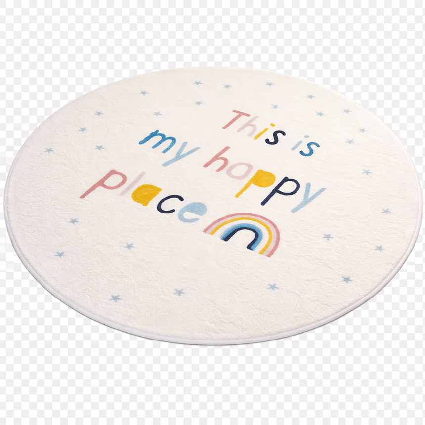 This Is My Happy Place Round Kids Rug 160cm - view 5