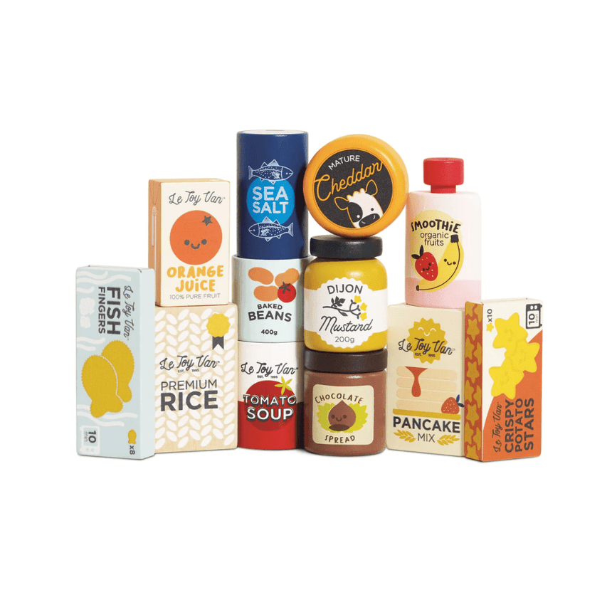 Le Toy Van Supermarket Grocery Weekly Shop - 12 Piece
