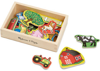 Melissa and Doug Magnetic Farm Hide and Seek wooden board game – view 4