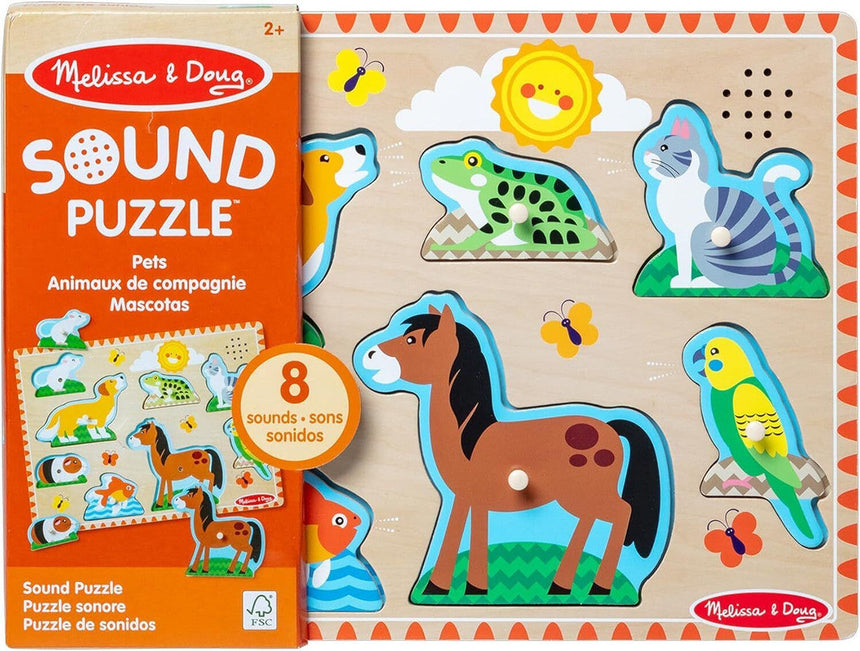 Melissa and Doug Pets Sound Puzzle 8 piece wooden puzzle – view 6