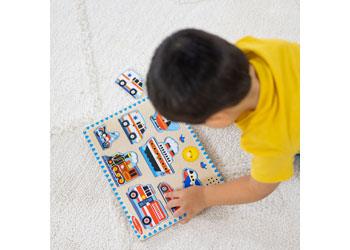 Melissa and Doug Vehicles Sound Puzzle 8 piece wooden puzzle – view 6