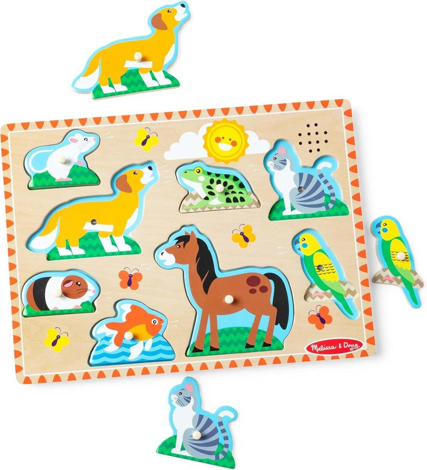 Melissa and Doug Pets Sound Puzzle 8 piece wooden puzzle – view 7