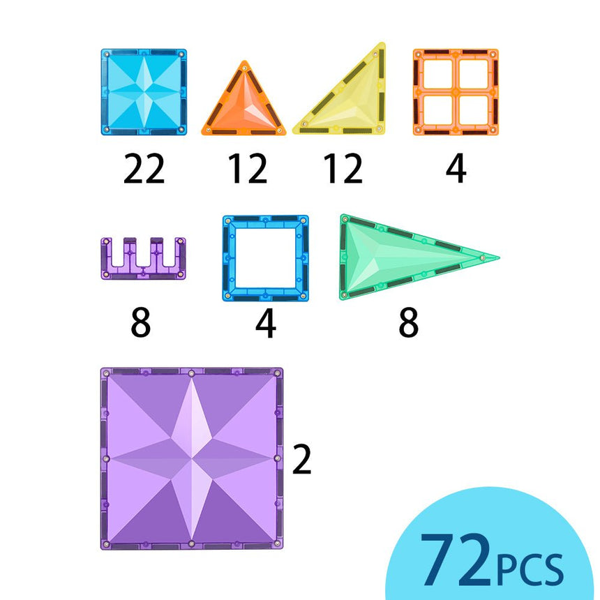 MNTL Classic Magnetic Tile 72 Pcs