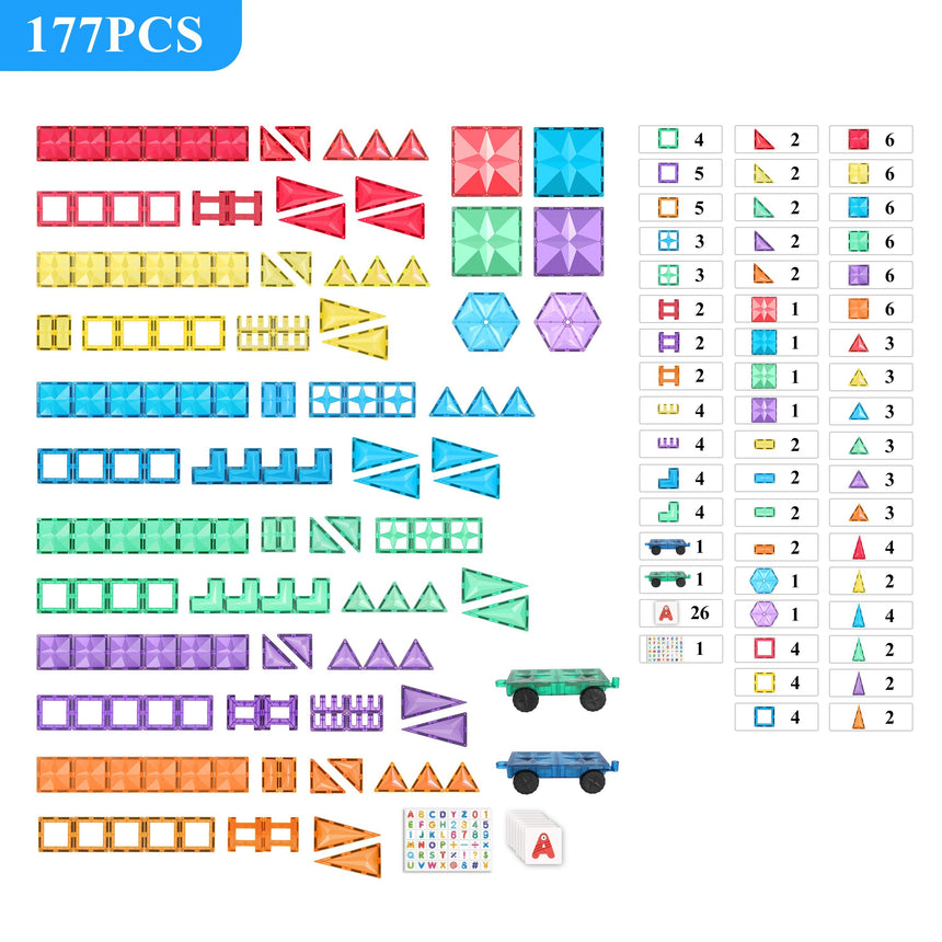 MNTL Classic Space Travelling Magnetic Tile Set 177 Pcs