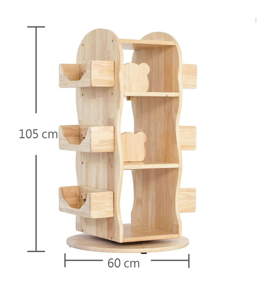 Bunny Tickles Revolving Solid Wood Bookcase