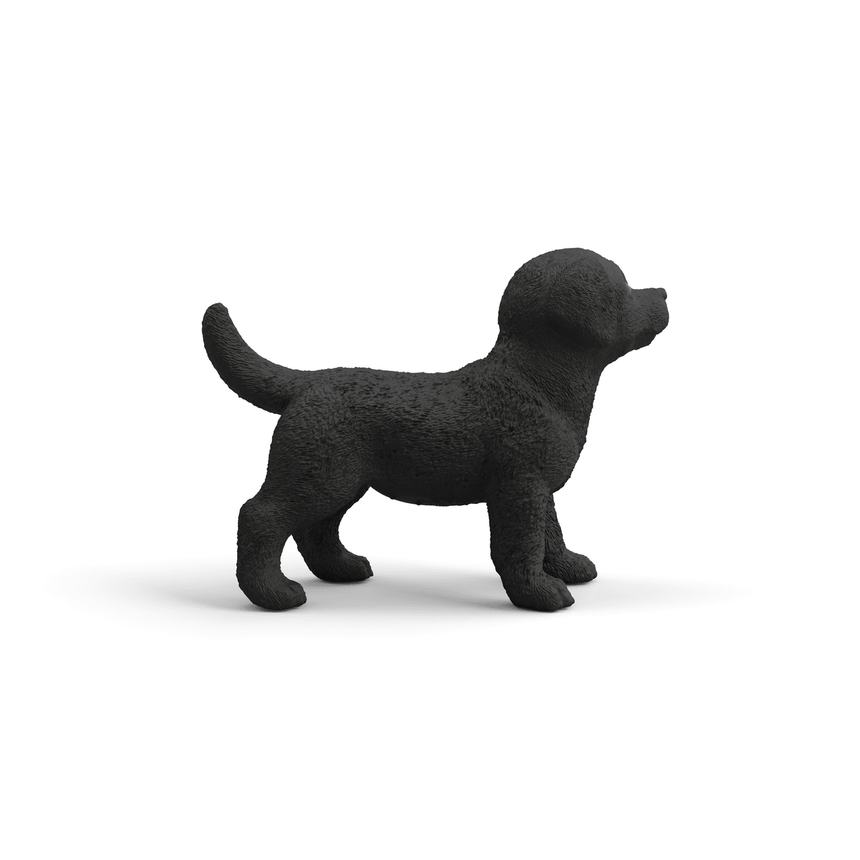 Schleich Black Labrador Retriever Puppy toy figure alternate view