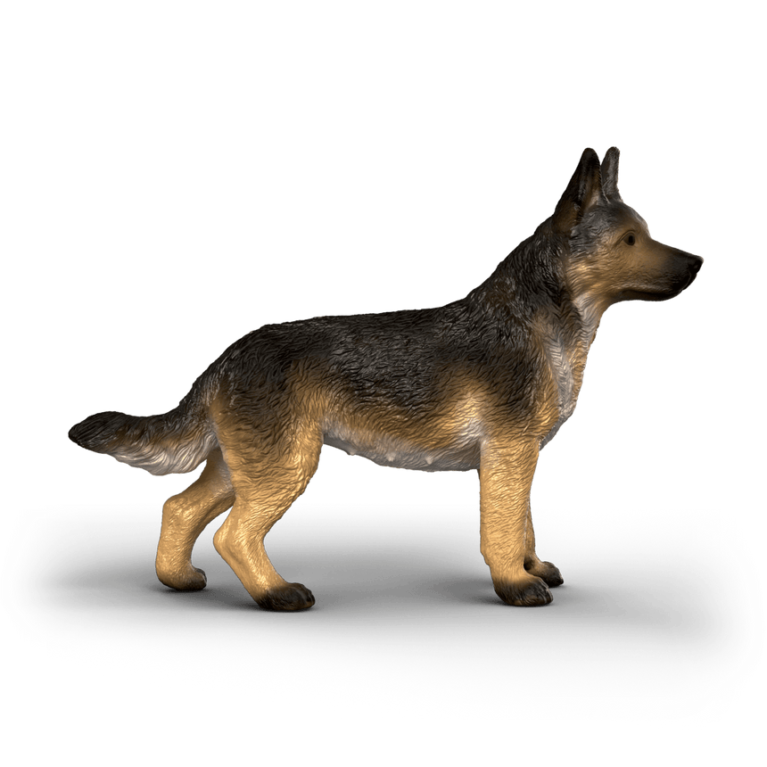 Schleich German Shepherd Female toy figure side view