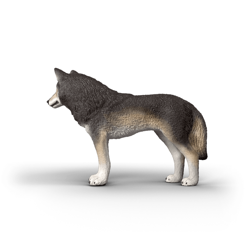 Schleich Wolf toy figure side view
