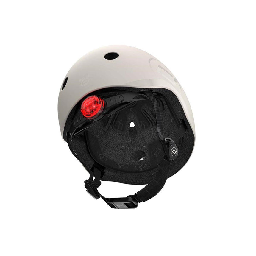 Scoot and Ride Helmet Ash size S-M kids bike and scooter helmet with LED light – view 6