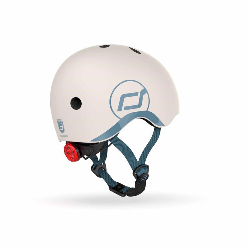 Scoot and Ride Helmet Ash size S-M kids bike and scooter helmet with LED light – view 7