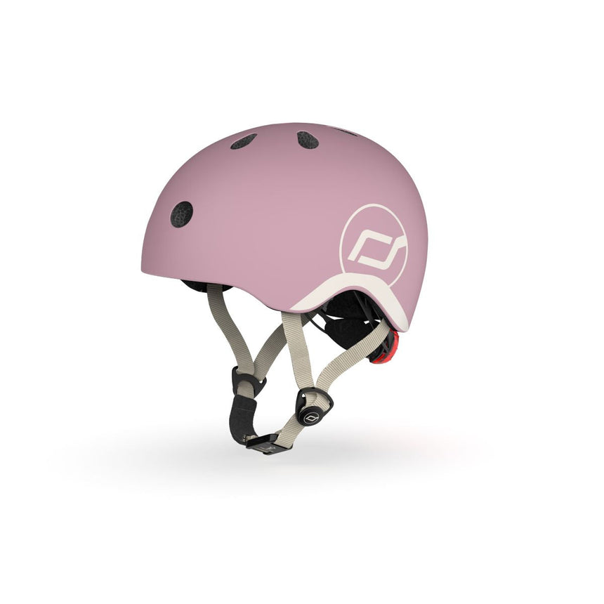 Scoot and Ride Helmet Wildberry size S-M kids bike and scooter helmet with LED light – view 3