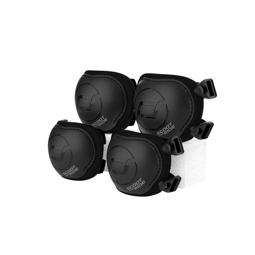 Scoot and Ride Protective Set Black S-M kids knee and elbow pads – view 2