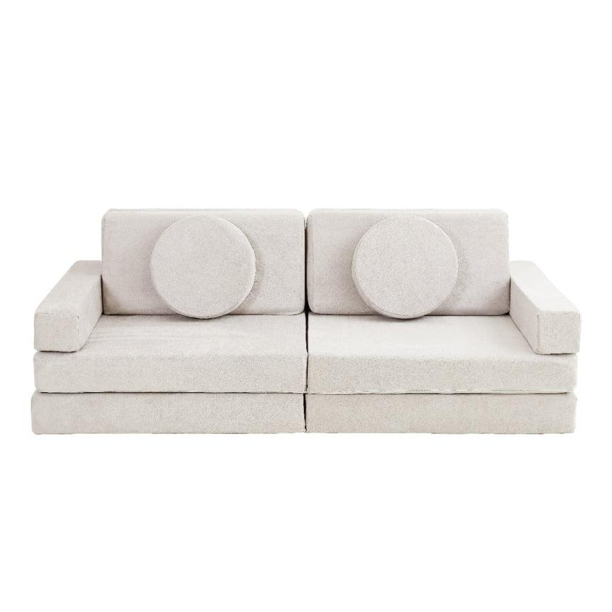 All 4 Kids Ethan 10 PCS Modular Play Couch - Cream