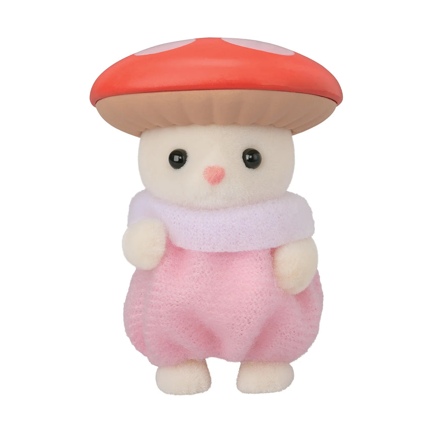Sylvanian Families Baby Forest Costume Series silk cat baby in mushroom costume