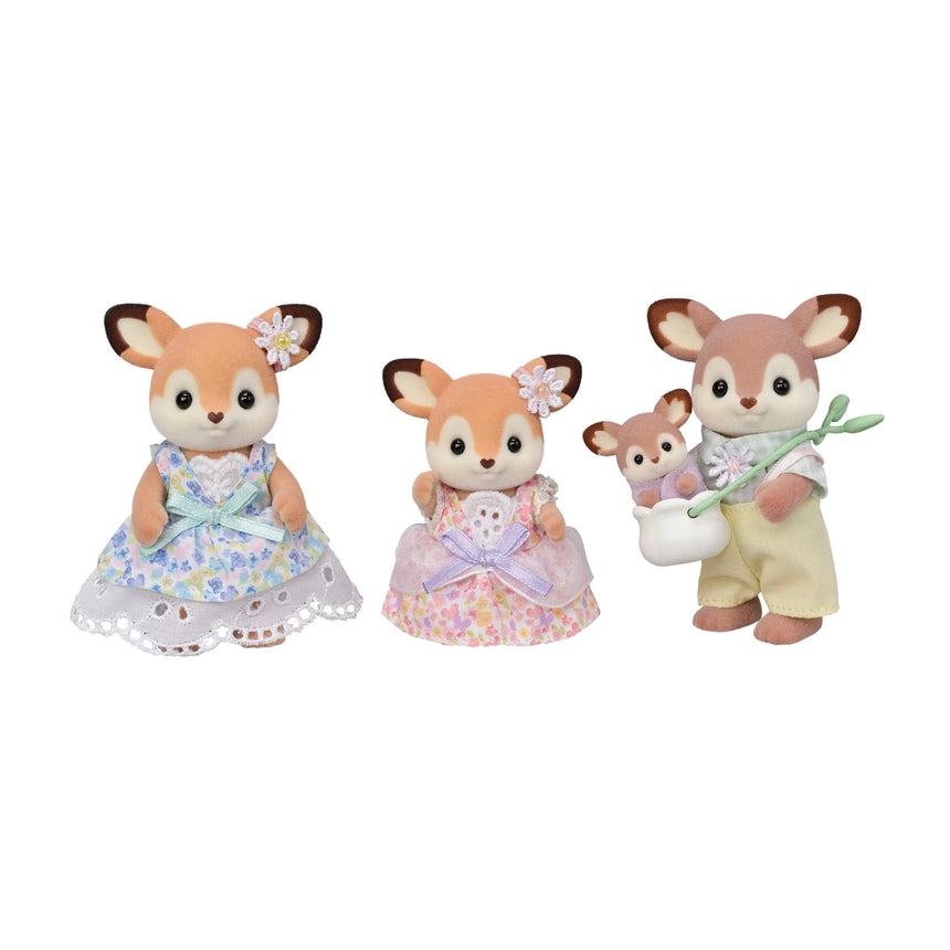 Sylvanian Families Deer Family figures with flower sling accessory
