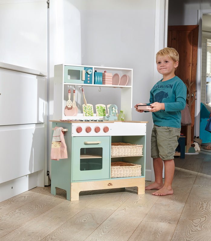 Tender Leaf Toys Pretend Mini Chef Kitchen Range