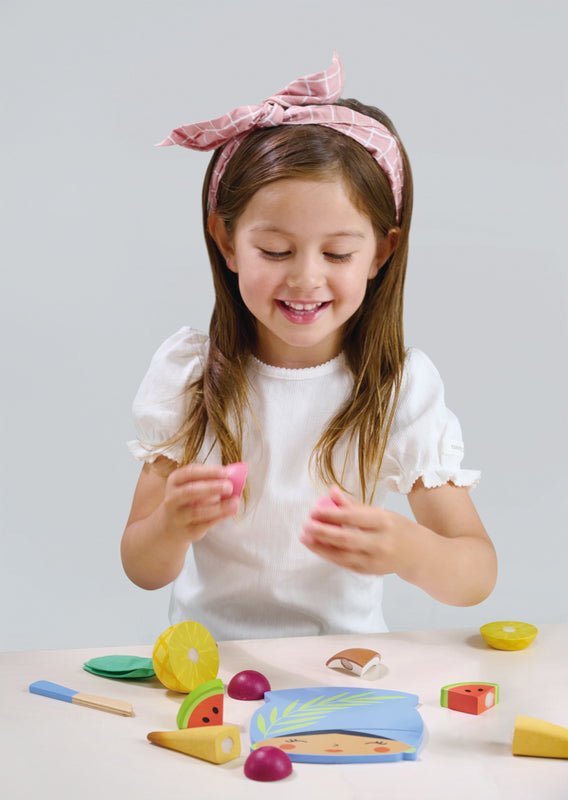 Tender Leaf Toys Pretend Tropical Fruit Chopping Board
