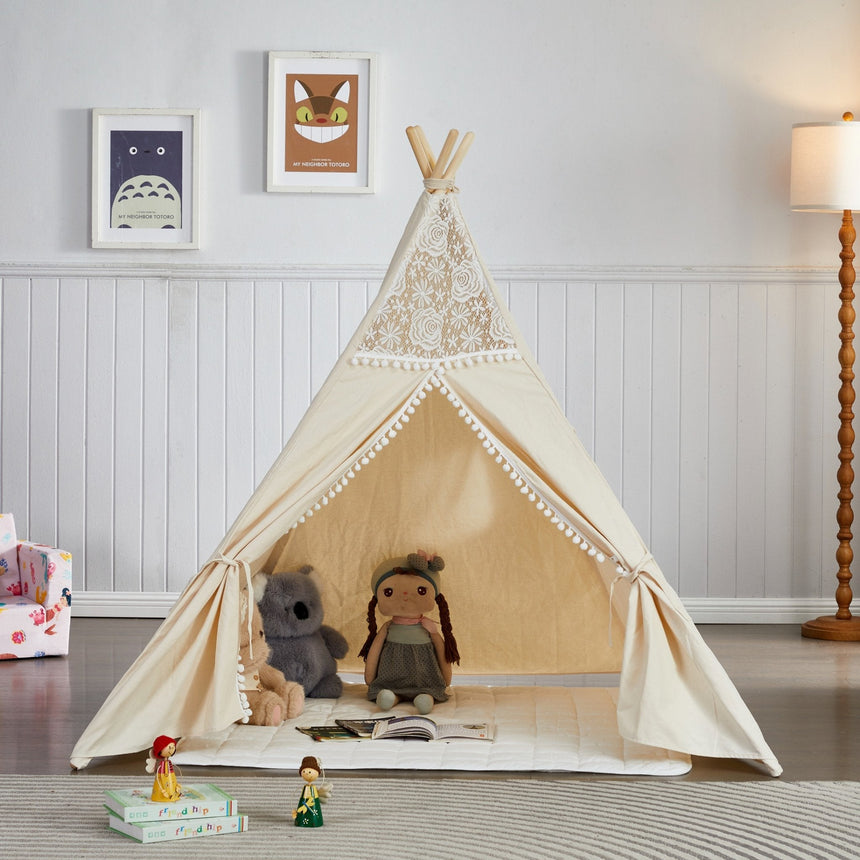 ALL 4 KIDS Della Lace Kids Square Teepee Tent
