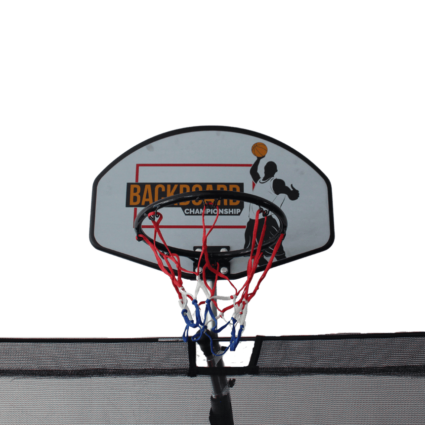 ALL 4 KIDS 12 FT Jump Zone Spring Trampoline with Basketball Board